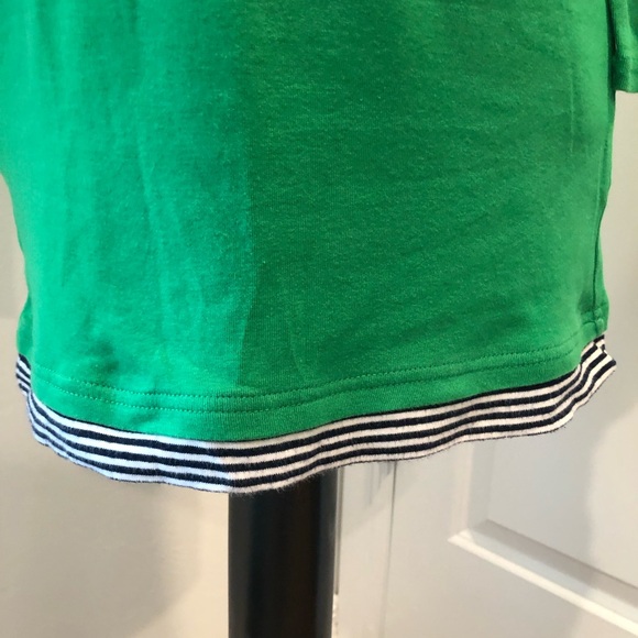 Ralph Lauren Green V-Neck Top with Striped Details - Picture 5 of 6